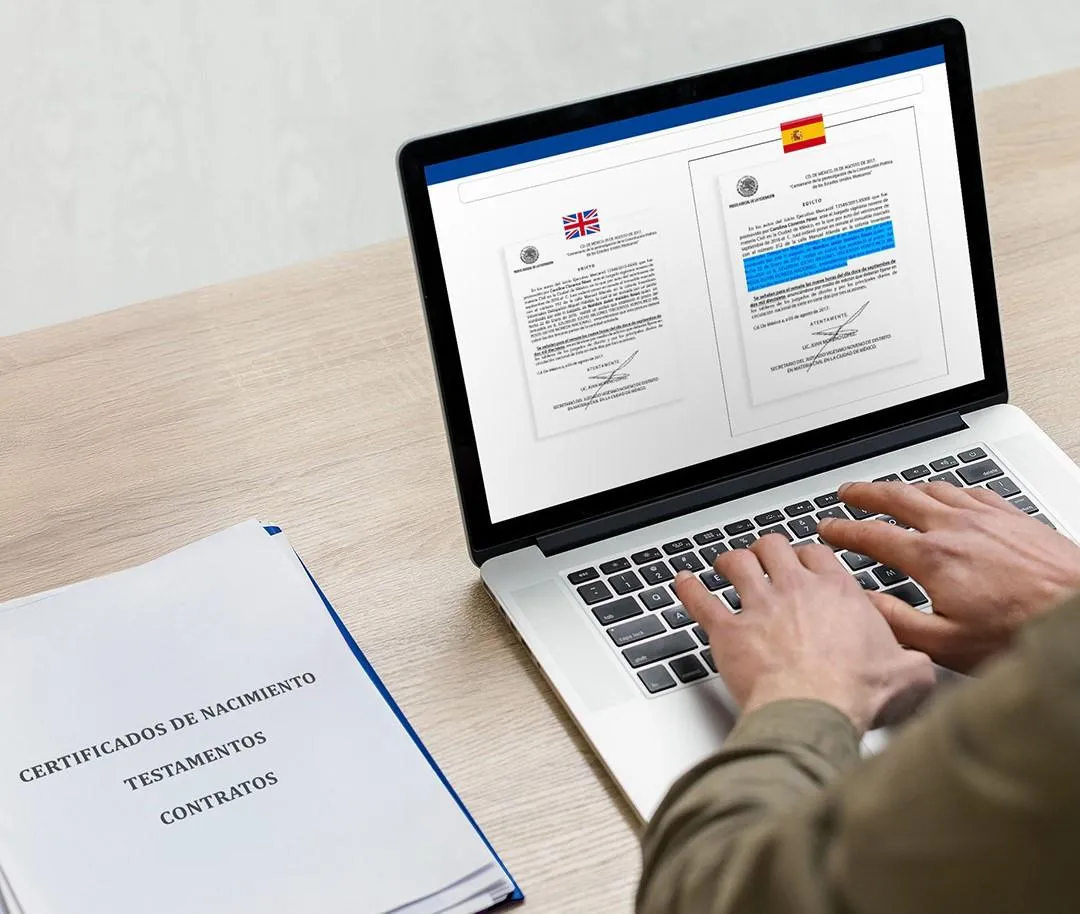 Traducción de certificados, testamentos y contratos digitales por traductor jurado.